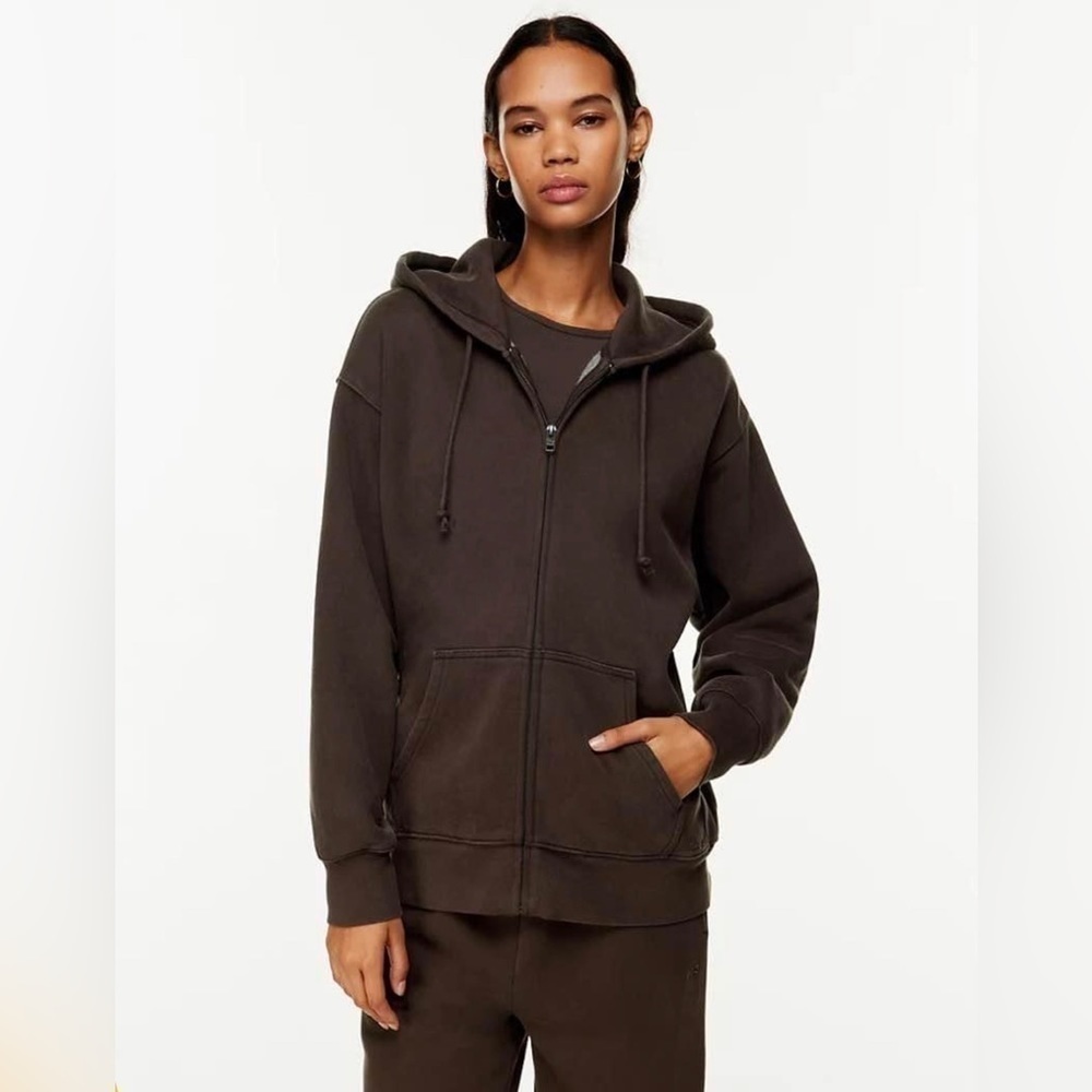 Aritzia TNA Cozy Fleece Boyfriend Zip-Up